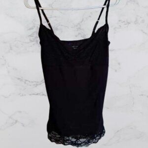 Tummy Tank Black Lace Camisole/Night Shirt - Good Used Condition